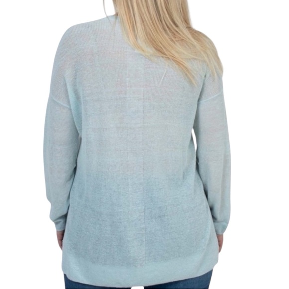 Vince 100% Linen Beachy Casual Pullover Sweater Light Blue SZ XS - Picture 2 of 10